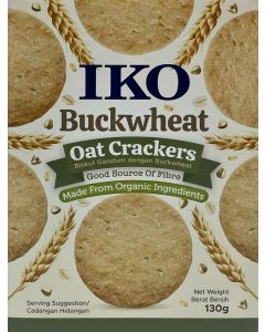 IKO - Buckwheat Oat Crackers Organic บัควีท โอ๊ต แครกเกอร์ 130 กรัม