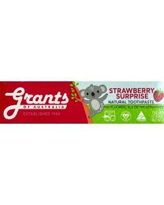 Grants Natural Toothpaste - Strawberry Surprise - Vegan 75g